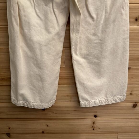 Pilcro Anthropologie Size 29 (8) Pleated High Rise Wide Leg White Jeans - Picture 9 of 13